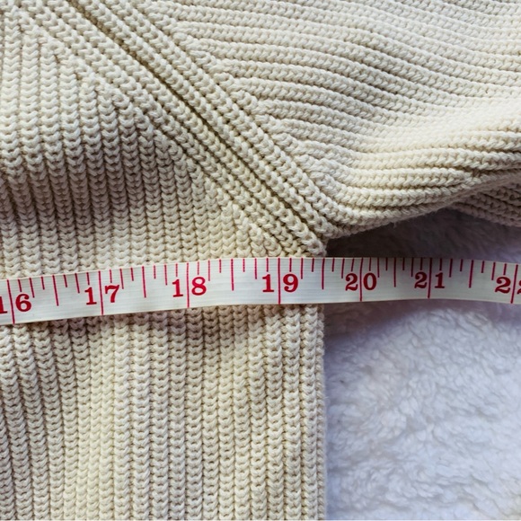 Armedangels Beige Knit 100% Cotton Button Front Cozy Fall Cardigan | Size 4 - Picture 9 of 11